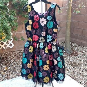 Cocktail Dress - Metallic Multicolor Flower